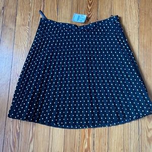 Black, white polka dot skirt